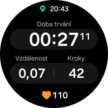 Galaxy Watch Ultra S Health měření chůze hlavní panel