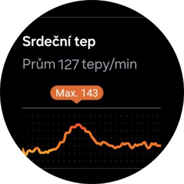 Galaxy Watch Ultra S Health měření chůze výsledek, tep