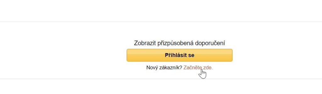 Amazon, nový zákazník