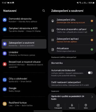 One UI 6.1.1 Zabezpečení