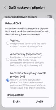 Samsung, Soukromý DNS