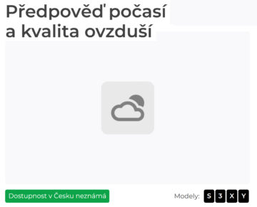 tesla předpověď počasí a kvalita ovzduší