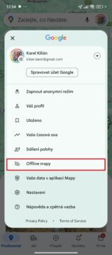 Zvolte Offline mapy