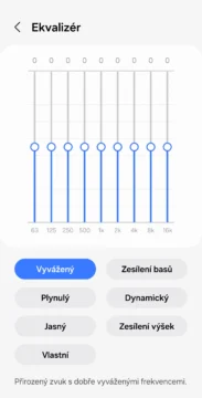 Galaxy Buds3 Pro, ekvalizér