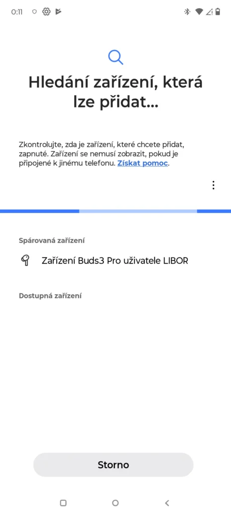 Buds3 Pro - párování