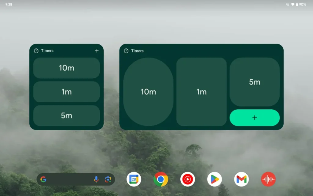 google hodiny widget časovač