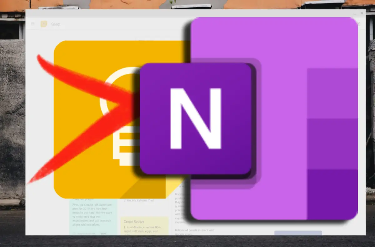 Microsoft OneNote Google Keep Android 15