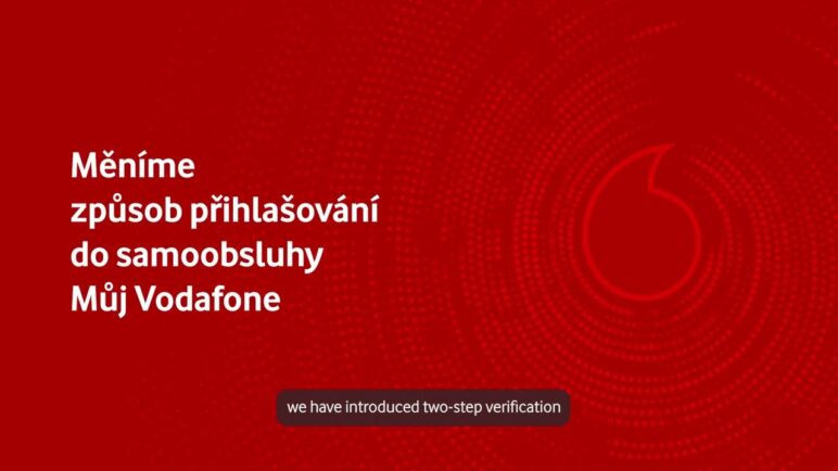 Nastavení dvoufázového ověřování pro přístup do Můj Vodafone, když používáte číselné přihlášení