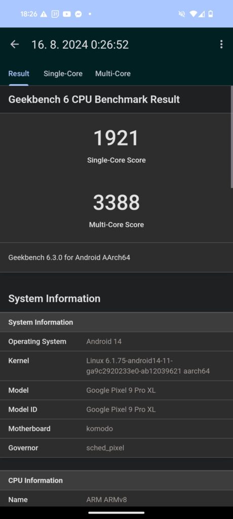 pixel 9 pro geekbench