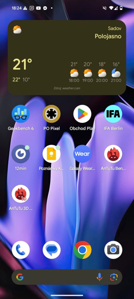 pixel 9 prostředí widget počasí