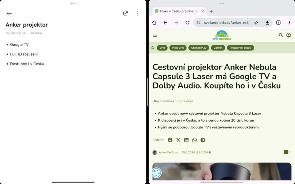 Redmi Pad Pro splitscreen