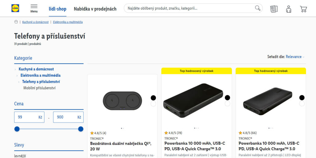 V e-shopu Lidl jsme hledali nejlevnější příslušenství k mobilům