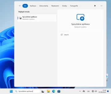 Vyhledání spouštěných aplikací ve Windows 11