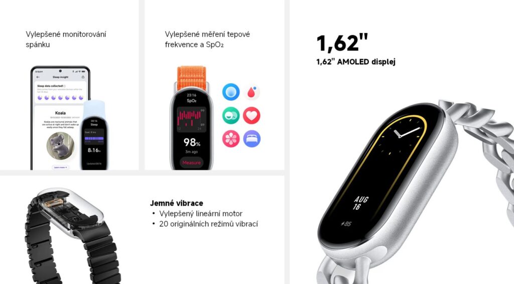 xiaomi smart band 9 parametry čr