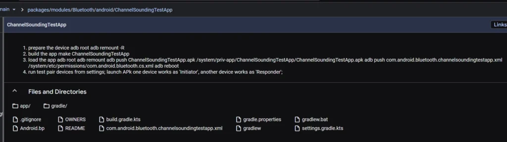 bluetooth channel sounding sample app