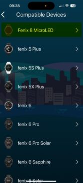 Garmin Fenix 8 MicroLED v aplikaci Garmin Connect