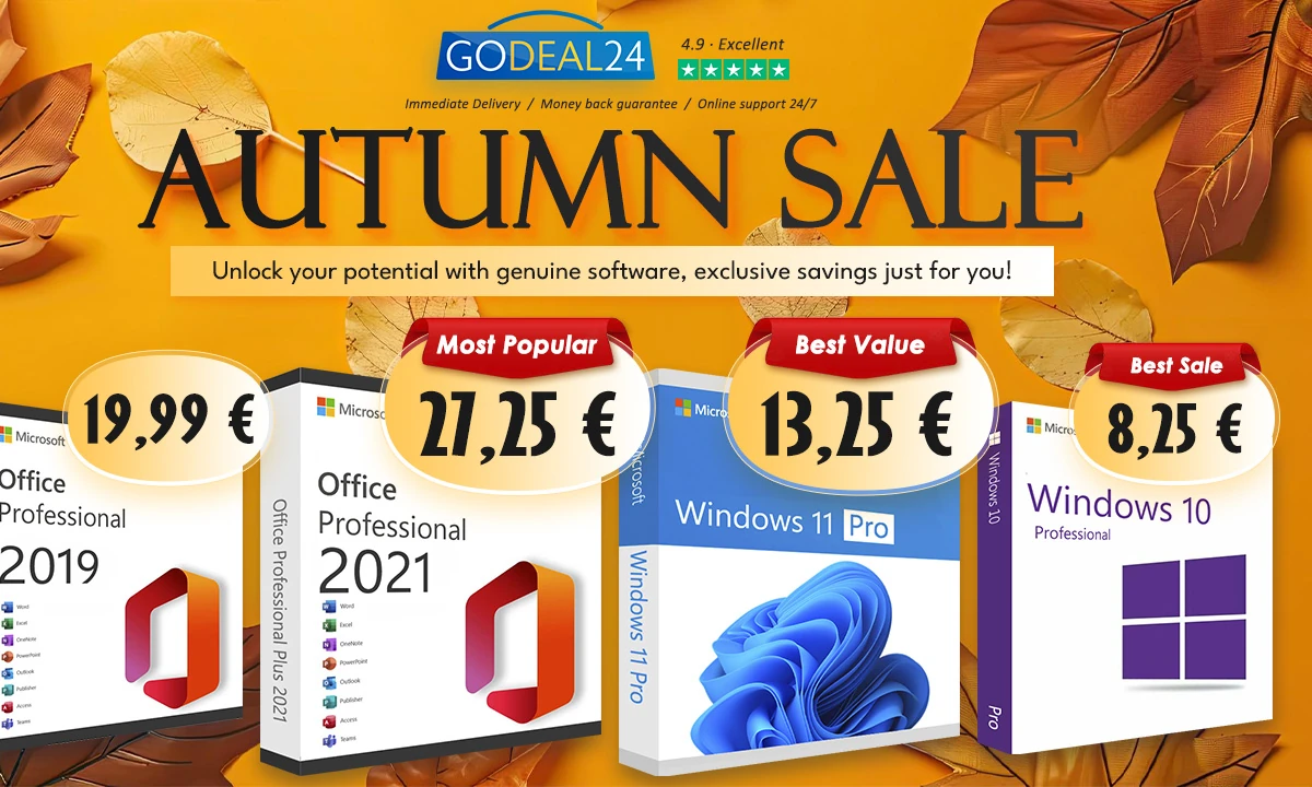 podzimní slevy na Microsoft Windows a Office