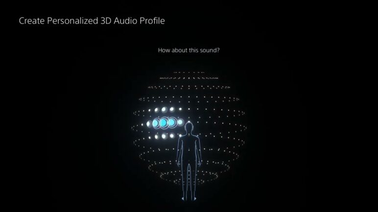 PS5 UI | Personalised 3D Audio Profile setup