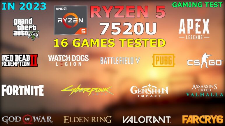 Ryzen 5 7520U (Radeon 610M) - Gaming Test - Lenovo IdeaPad Slim 3