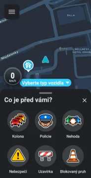 Waze - hlášení