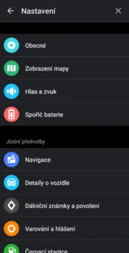 Waze - nastavení