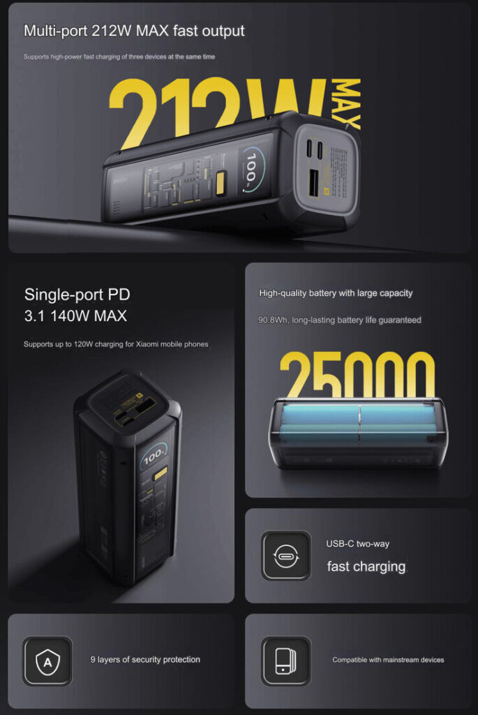 xiaomi power bank 212w