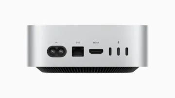 mac mini m4 zadní strana