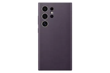 Samsung Galaxy S24 Ultra Zadní kryt z veganské kůže Dark Violet