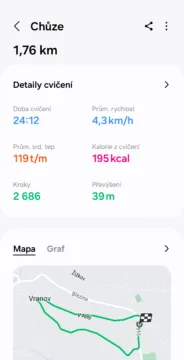 Samsung Health,mapa