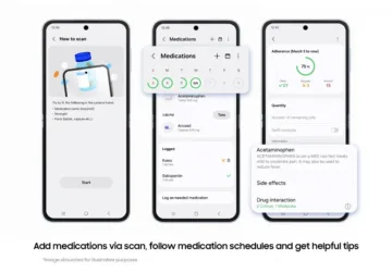 samsung health sledování léků aplikace