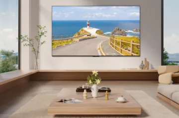 tcl c675 mini led televizor obývací pokoj světlý