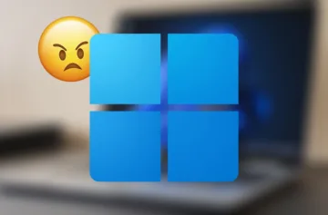 windows 11 logo notebook naštavný smajlík