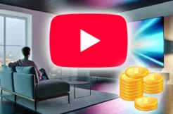 Muž sleduje YouTube Premium