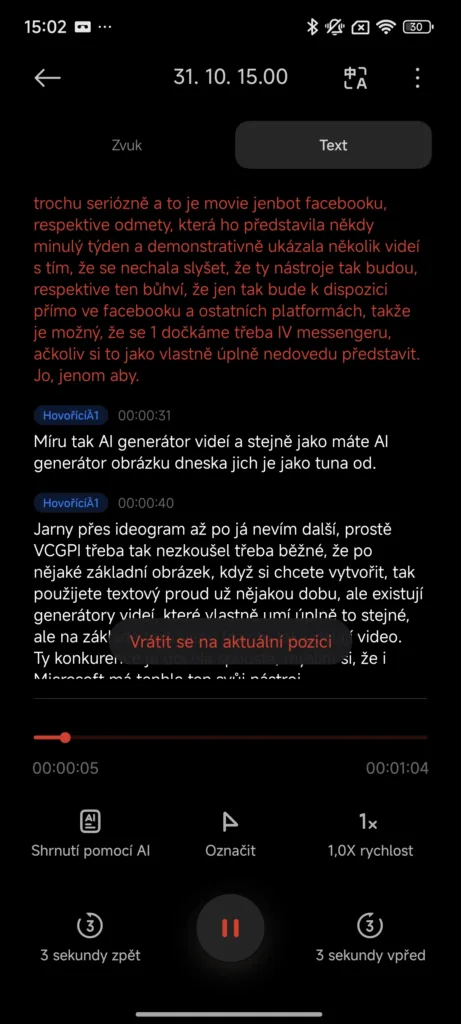 záznamník ai xiaomi čeština test