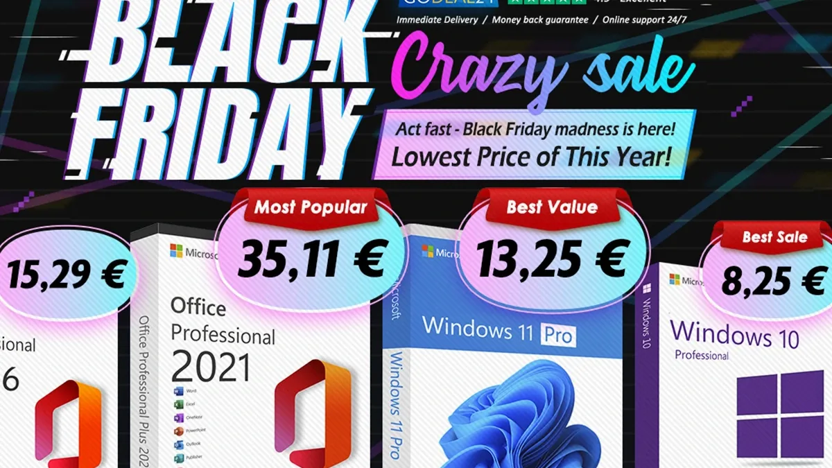 Microsoft Black Friday začíná: získejte například balík Office za pouhých 387 Kč!