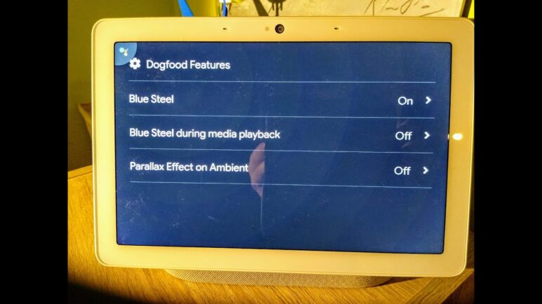 Blue Steel on Google Nest Hub Max - that is issuing commands Google Assistant without "Hey Google"