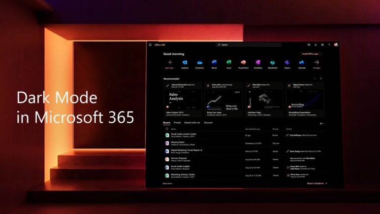 Dark Mode in Microsoft 365