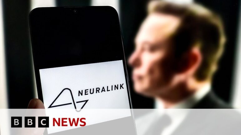 Elon Musk announces first Neuralink wireless brain chip implant in a human | BBC News