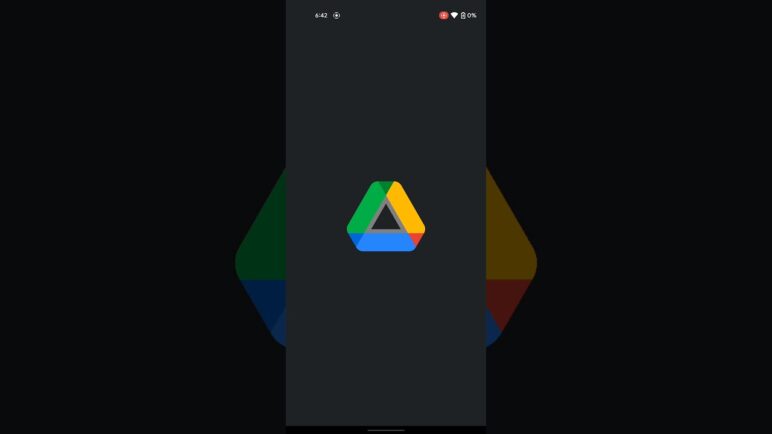 Google Drive animated splash screen on Android 12