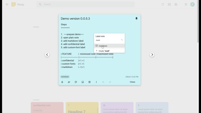 Google Keep™ PowerUp Demo 0.0.5.3