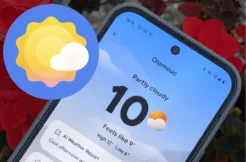 Aplikace Počasí Pixel Weather na telefonu Google Pixel 9 Pro XL