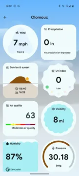 google pixel weather počasí aplikace (3)