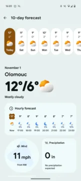 google pixel weather počasí aplikace (4)