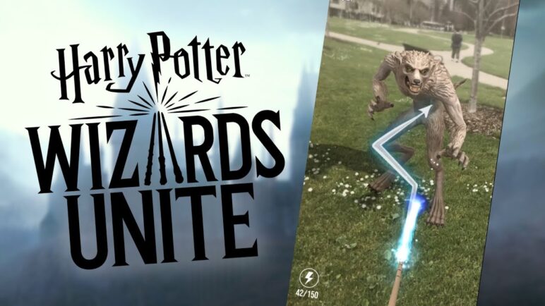 Harry Potter: Wizards Unite Gameplay (fighting a werewolf)