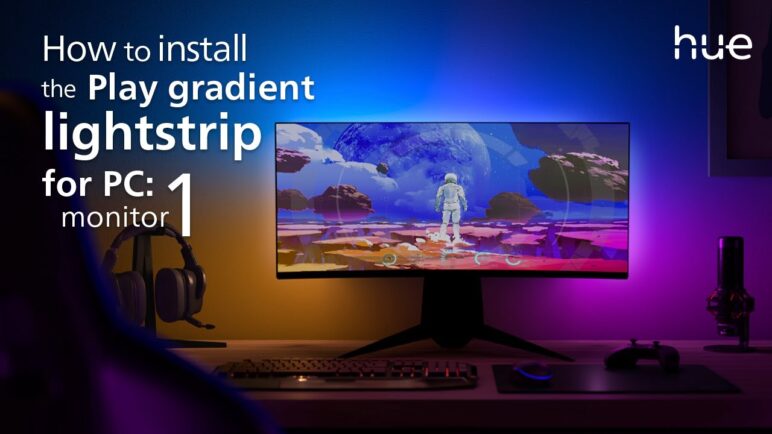 How to Install the Philips Hue Gradient Lightstrip for PC 1 Monitor