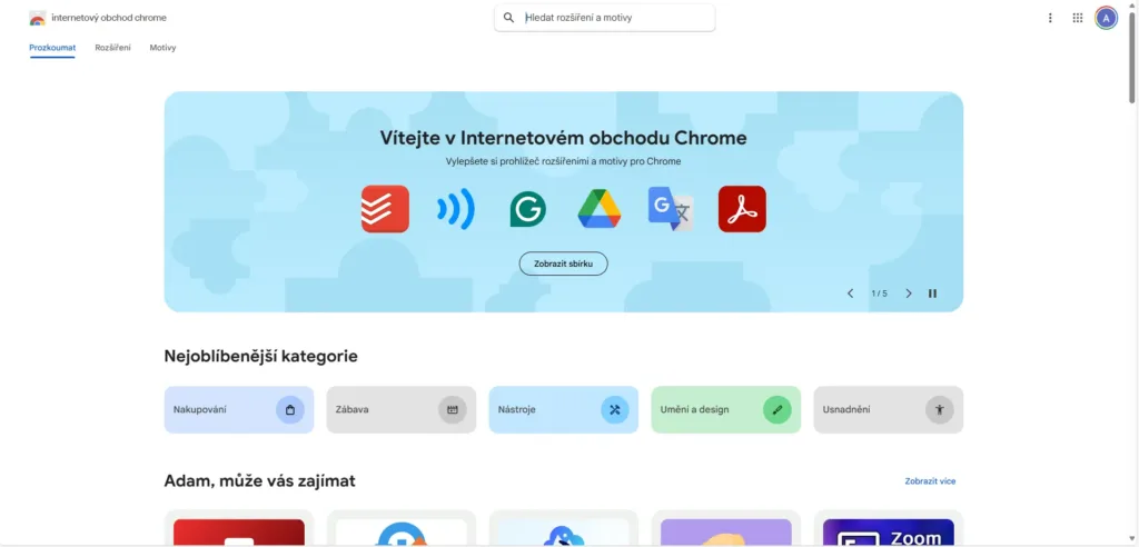 Internetový obchod Chrome