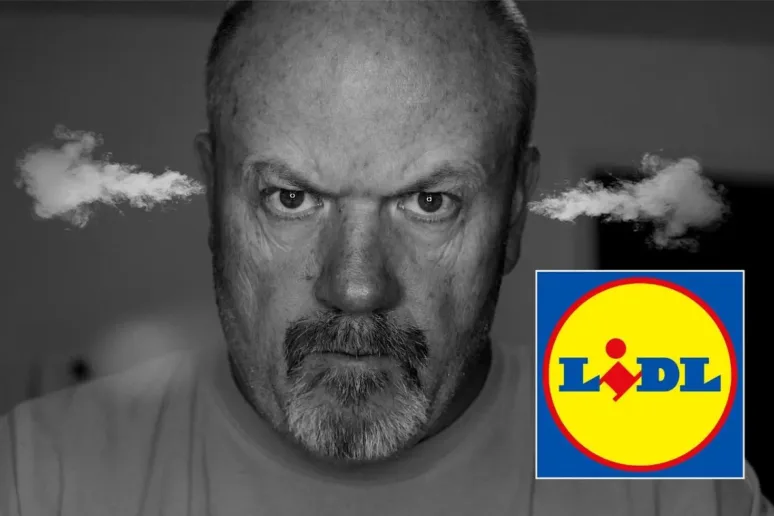 naštvaný muž Lidl