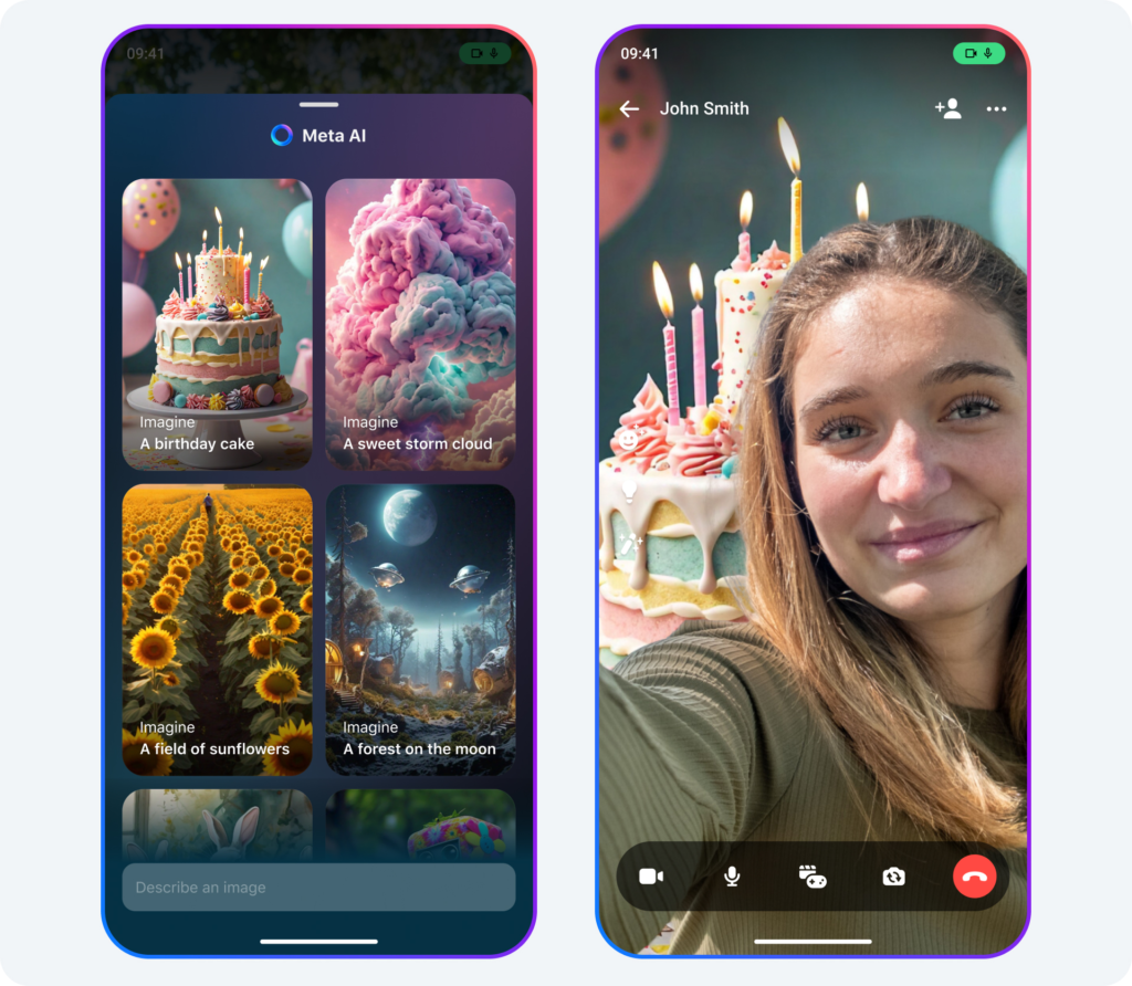 messenger ai pozadí videohovory