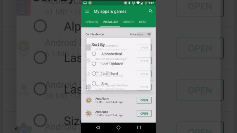 New Play Store UI demo