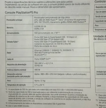 ps5 pro parametry manuál